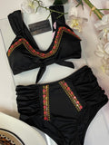 Black and Gold Swimsuit