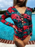 LongSleeve Swimwear in Medium